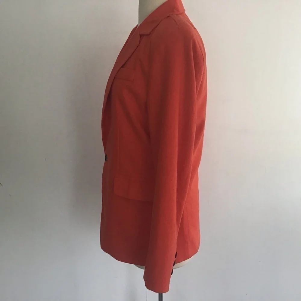 Orange Cotton one button Zune Poar blazer Large (see measurements) - Picture 5 of 11
